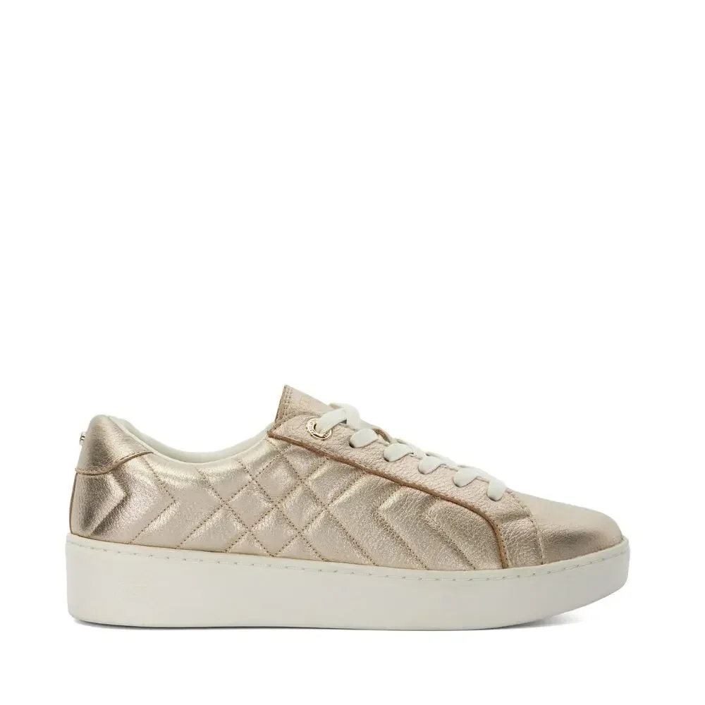 DUNE LONDON WOMEN'S EGENT SNEAKER, GOLD, 11